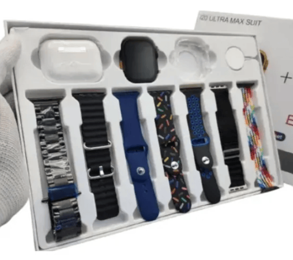Oferta Smartwatch I20 Reloj Inteligente +audífonos+7 Correas